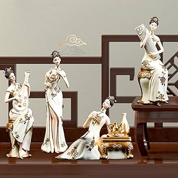 Amazon.com: Music Chinese Classical Girl Statues Musician
